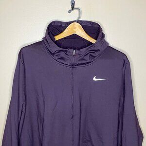 Comfy Cozy Fleece Lined Eggplant Purple Nike Active Wear Women’s Jacket 3XL